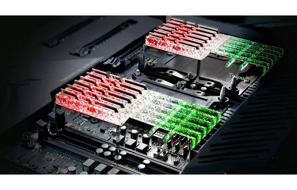 G.SKILL 32GB DDR4 Trident Z Royal Silver 3600MHz PC4-28800 CL16 1.35V Dual Channel Kit (2x16GB)