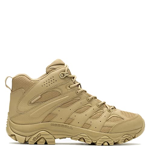 Merrell Men's Moab 3 Mid Response Tactical Waterproof Boots, Lightweight Full Grain Leather Work Hiking Outdoor Shoes