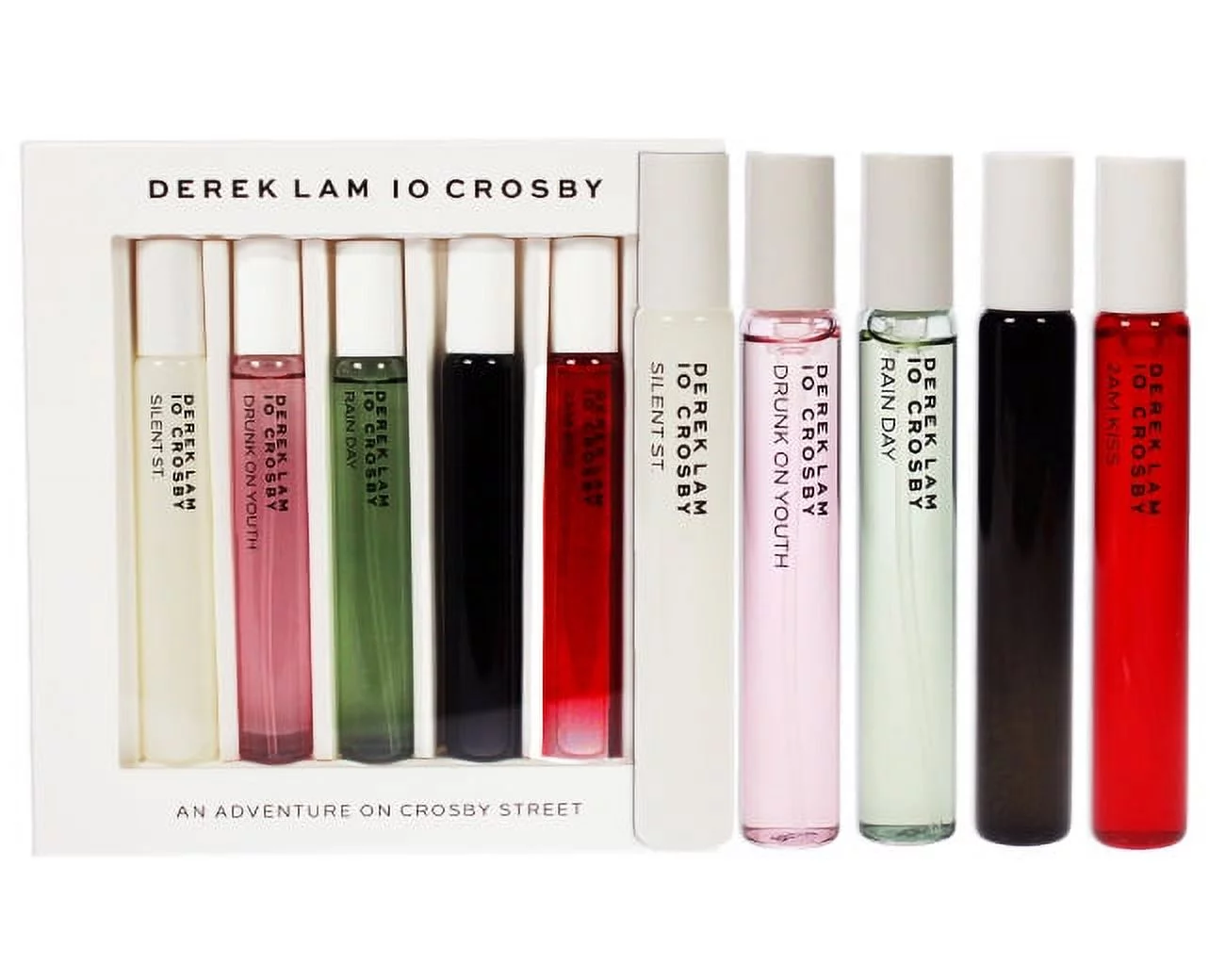 Derek Lam 10 Crosby An Adventure on Crosby Street Eau De Parfum, Gift Set for Women, 5-Piece Perfume Collection, 0.25 Oz Spray Bottles