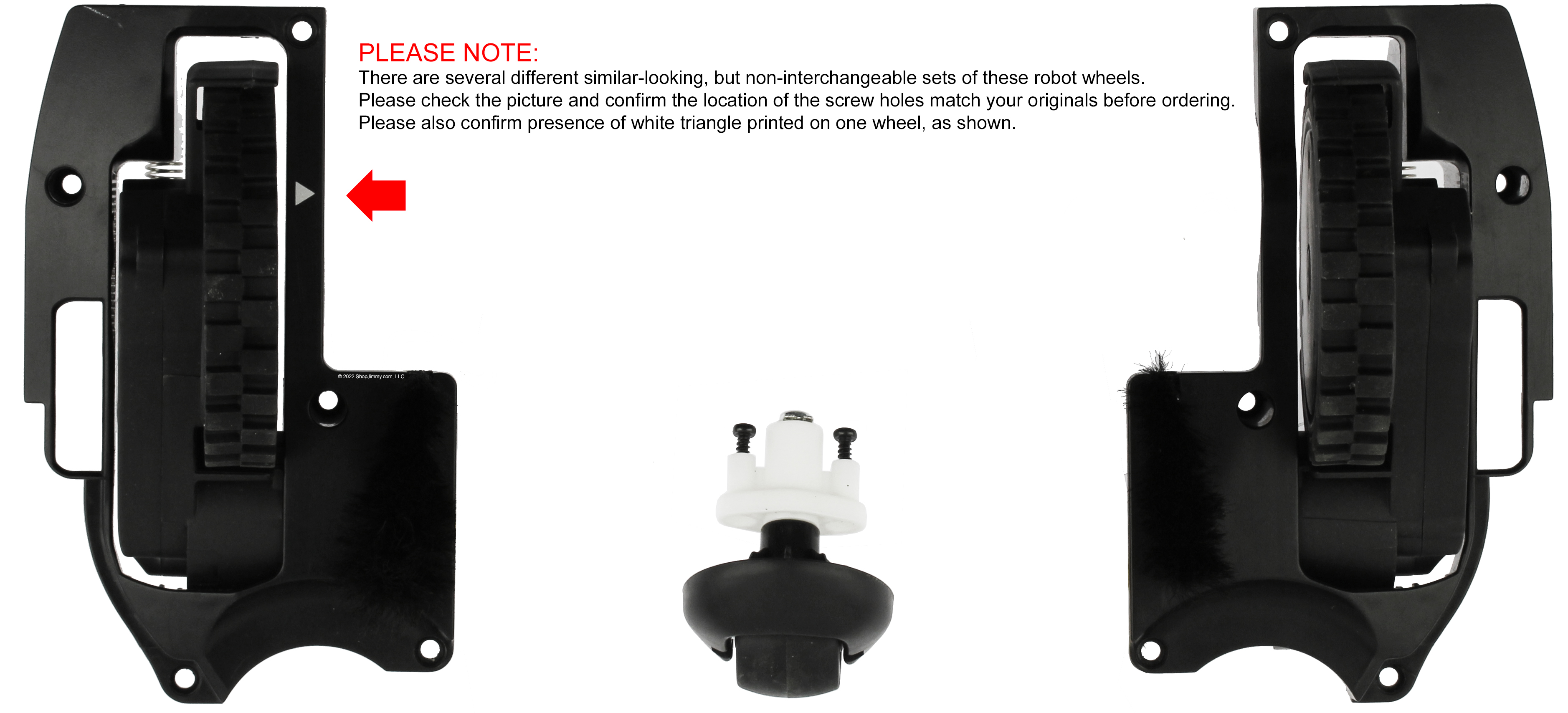 Shark Left/Right Wheel Assembly w/Motor IONRobot Vacuums (SEE NOTE) RV75/76