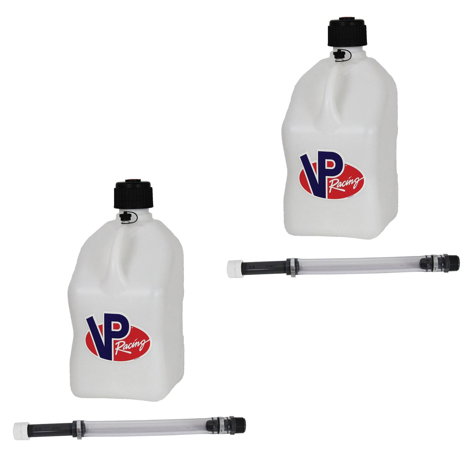 VP Racing 5 Gallon Motorsport Racing Fuel GAS Can (2 Pack) u0026 14x22 Hose (2 Pack)