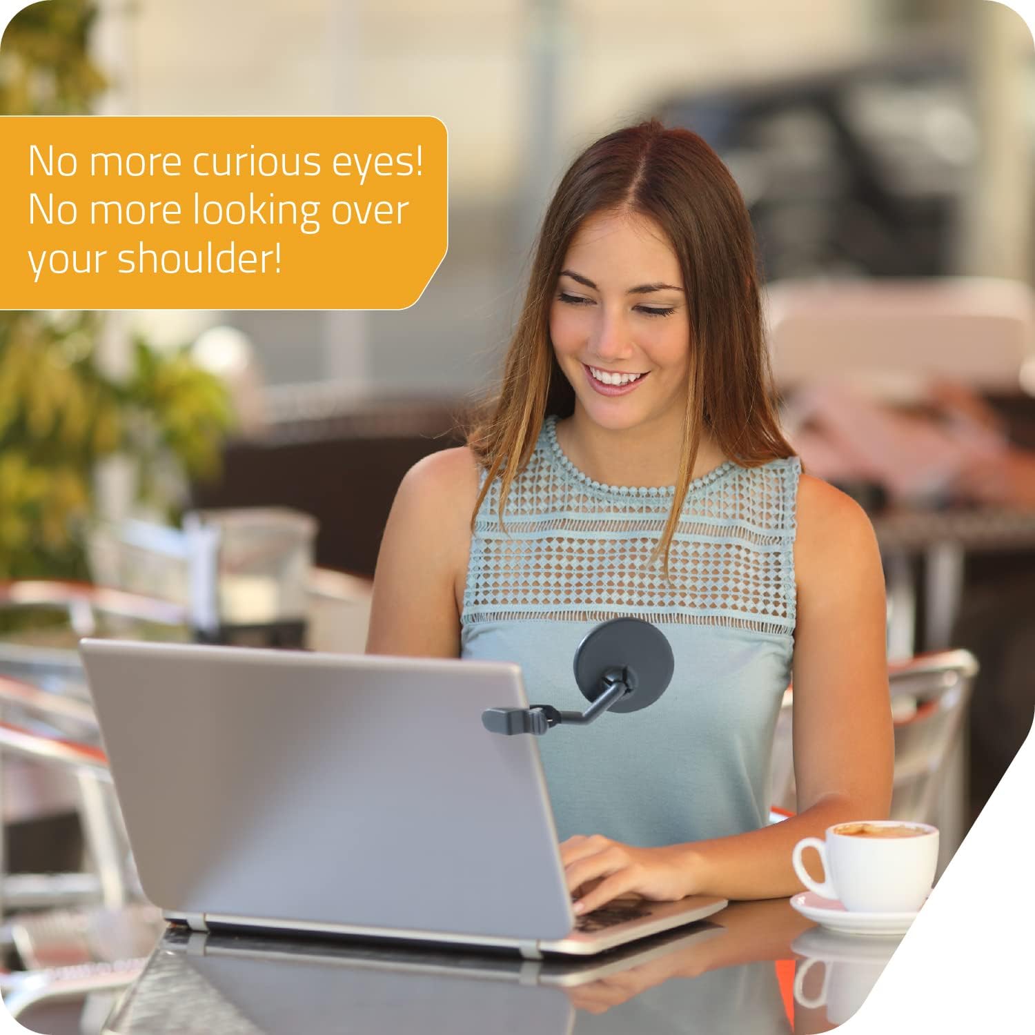 Peleg Design Watch-It - Monitor Mirror - Clip On Cubicle Mirror, Computer Rear-View Mirror, Convex Mirror for Personal Safety or Security Cabinet Desk Rear-View Monitors Blind Spot Mirror