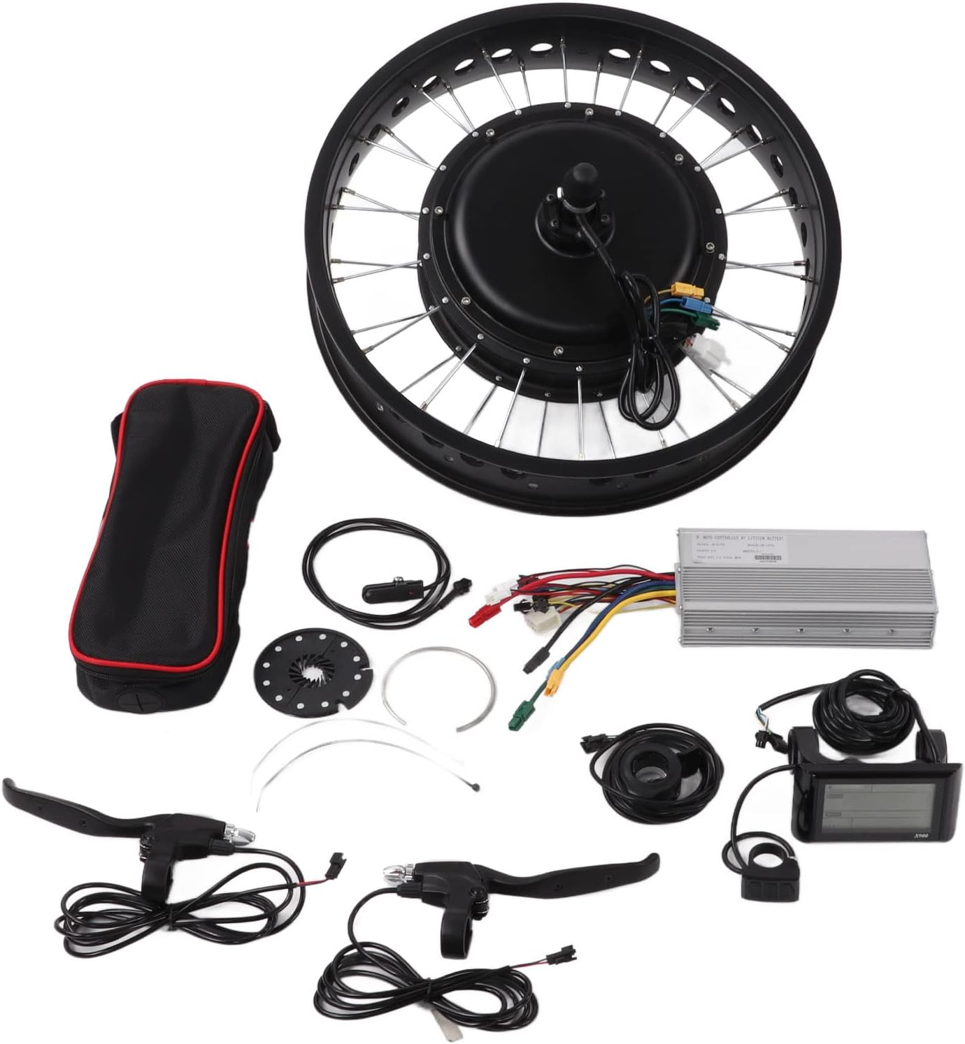 48V 1500W Electric Bike Conversion Kit, 20 Inch Rear Wheel, Electric Bike Hub Motor Kit with Controller