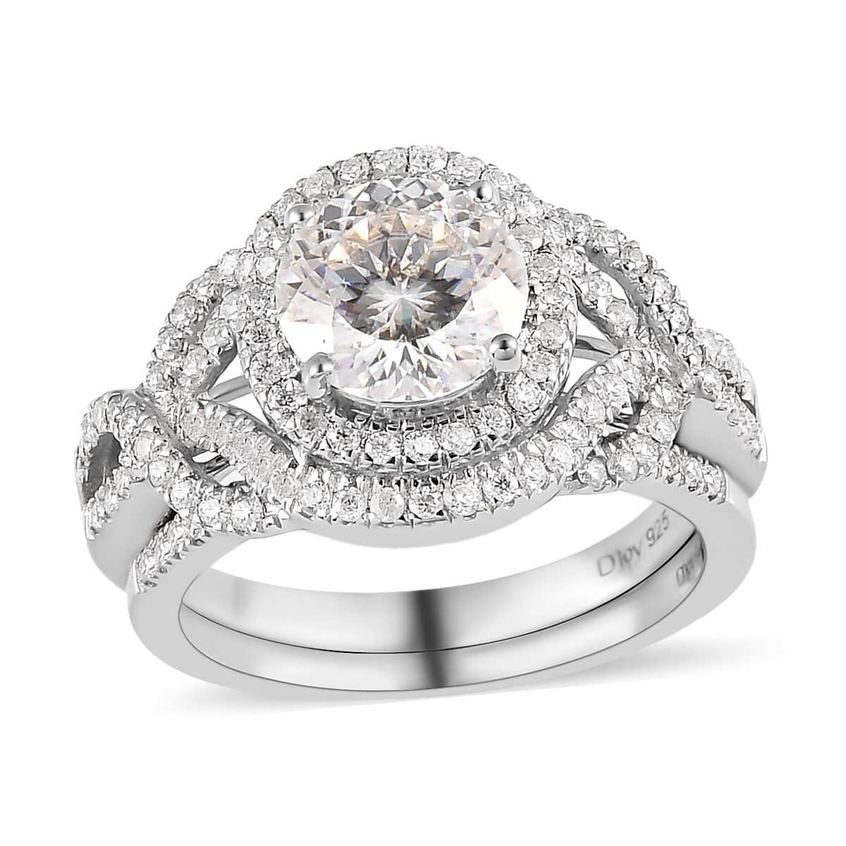 Shop LC Moissanite Round 925 Sterling Silver Platinum Plated Stackable Ring for Women Jewelry Size 7 Ct 2.46 Birthday Gifts for Women