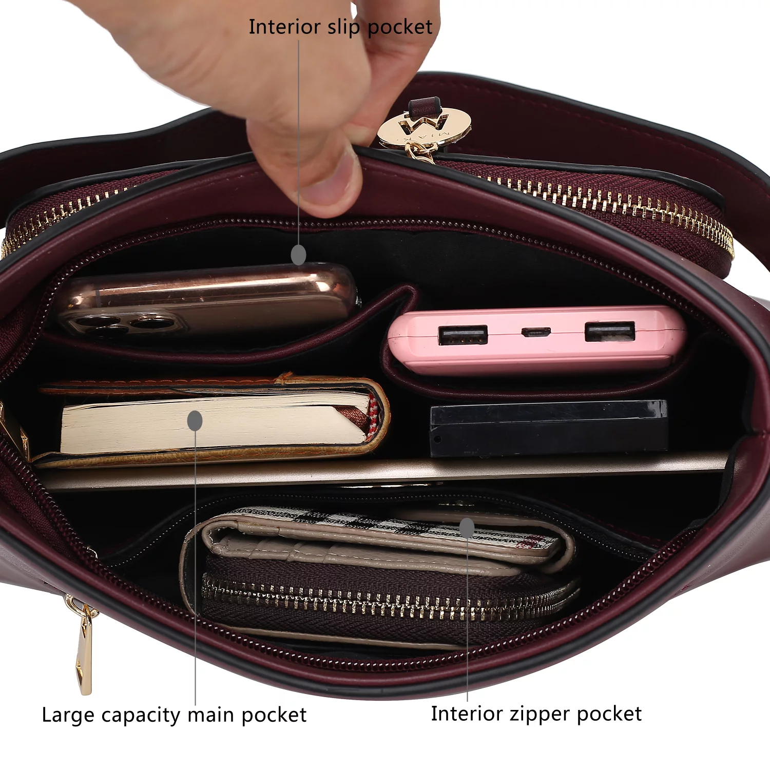 MKF Collection Anayra Vegan Leather Women's Hobo Bag, Elegant Crossbody Purse Handbag by Mia K - Black