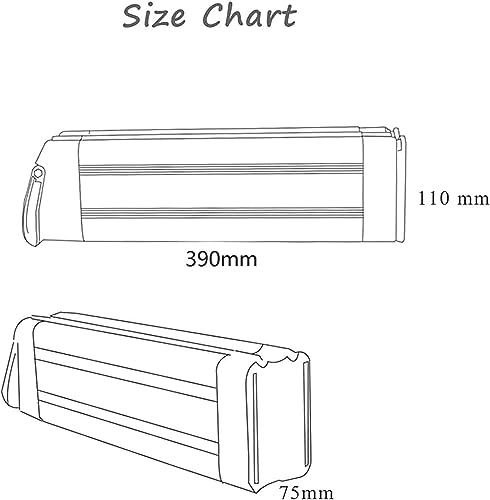 E-Bike Battery 36V 48V Electric Bicycle Batteries 10Ah 12.5Ah 15Ah 18Ah 20Ah Rechargeable Lithium Battery Pack for 1000W 750W 500W 350W 150W Motor (36V,10AH)