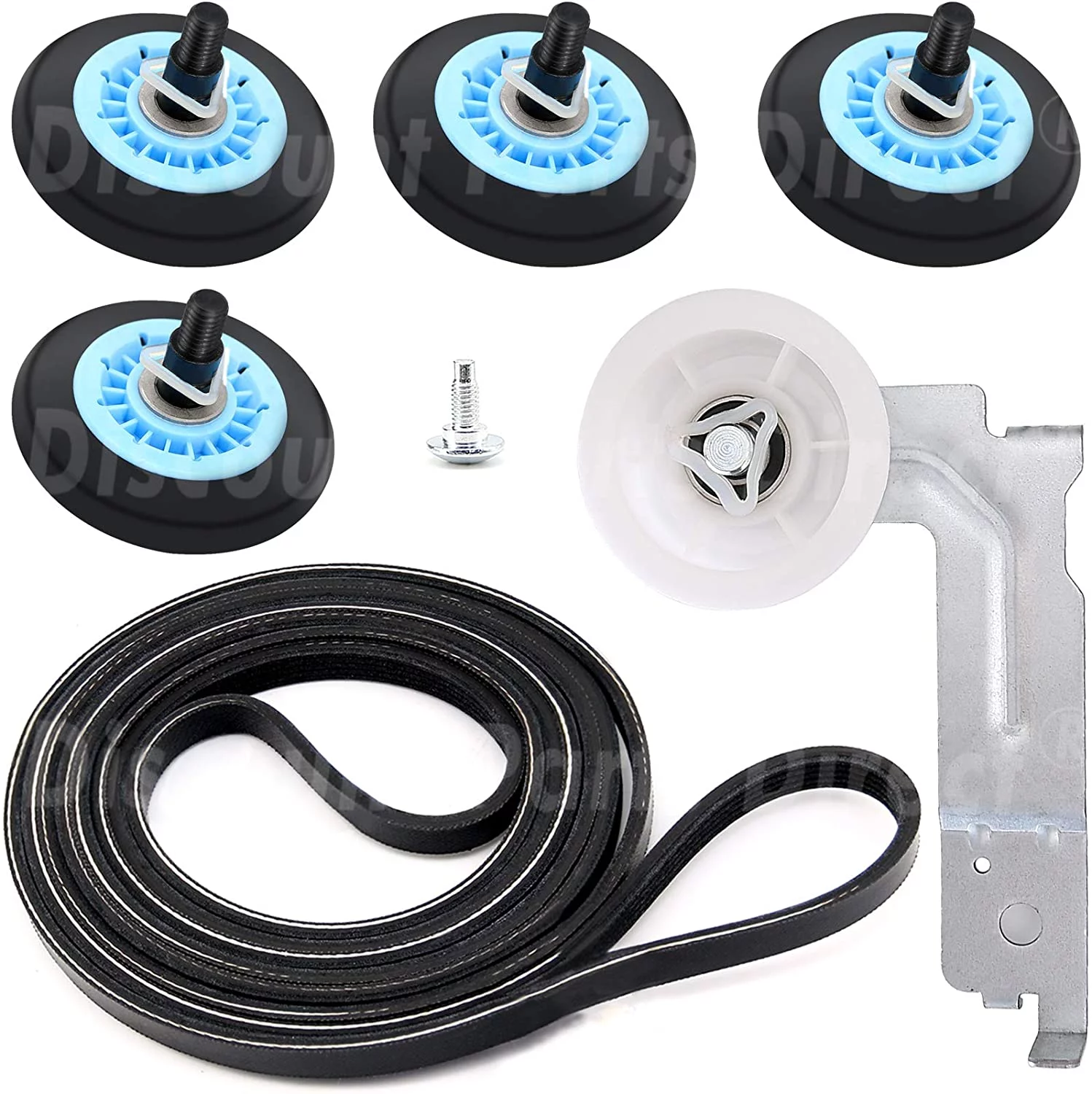 Samsung Dryer Repair Kit DC97-16782A Drum Support Roller 6602-00165 Belt DC93-00634A Idler Pulley, Replace AP5325135 AP4373659 AP6038887 PS4221885