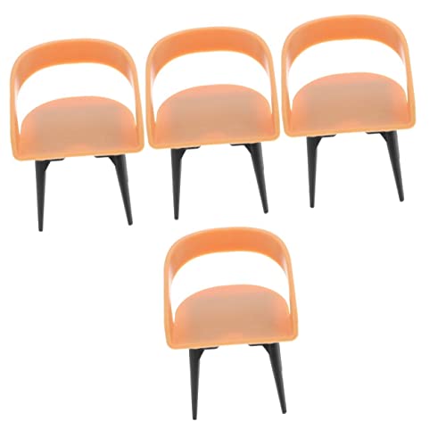 Toddmomy 4pcs Mini Simulation Chair Fairy Garden Furniture Fairy Chair Scene Model Dining Table Accessories Miniature Furniture Accessories Miniature Scene Model Plastic Old Fashioned House