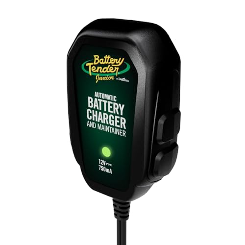Battery Tender Junior 12V, 750mA Charger and Maintainer: Automatic 12V Powersports for Motorcycle, ATVs, and More - Smarter Than a Trickle Charger - 021-0123