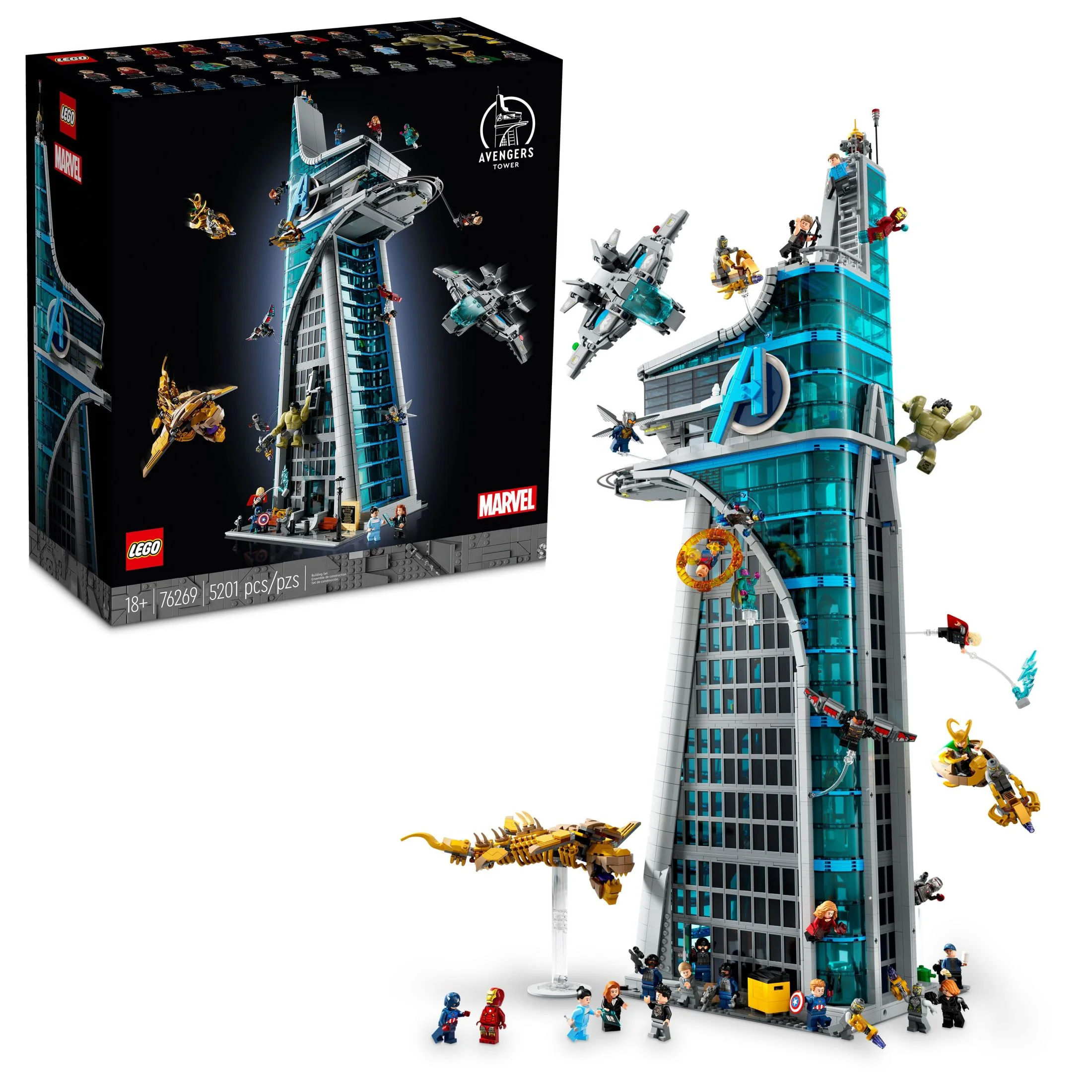 LEGO Marvel Avengers Tower Building Kit, Detailed Recreation of the Iconic HQ Featuring Classic Movie Scenes, 31 Figures and Authentic Accessories, Gift for Marvel Fans and Model-Makers, 76269 - Radiant Selections