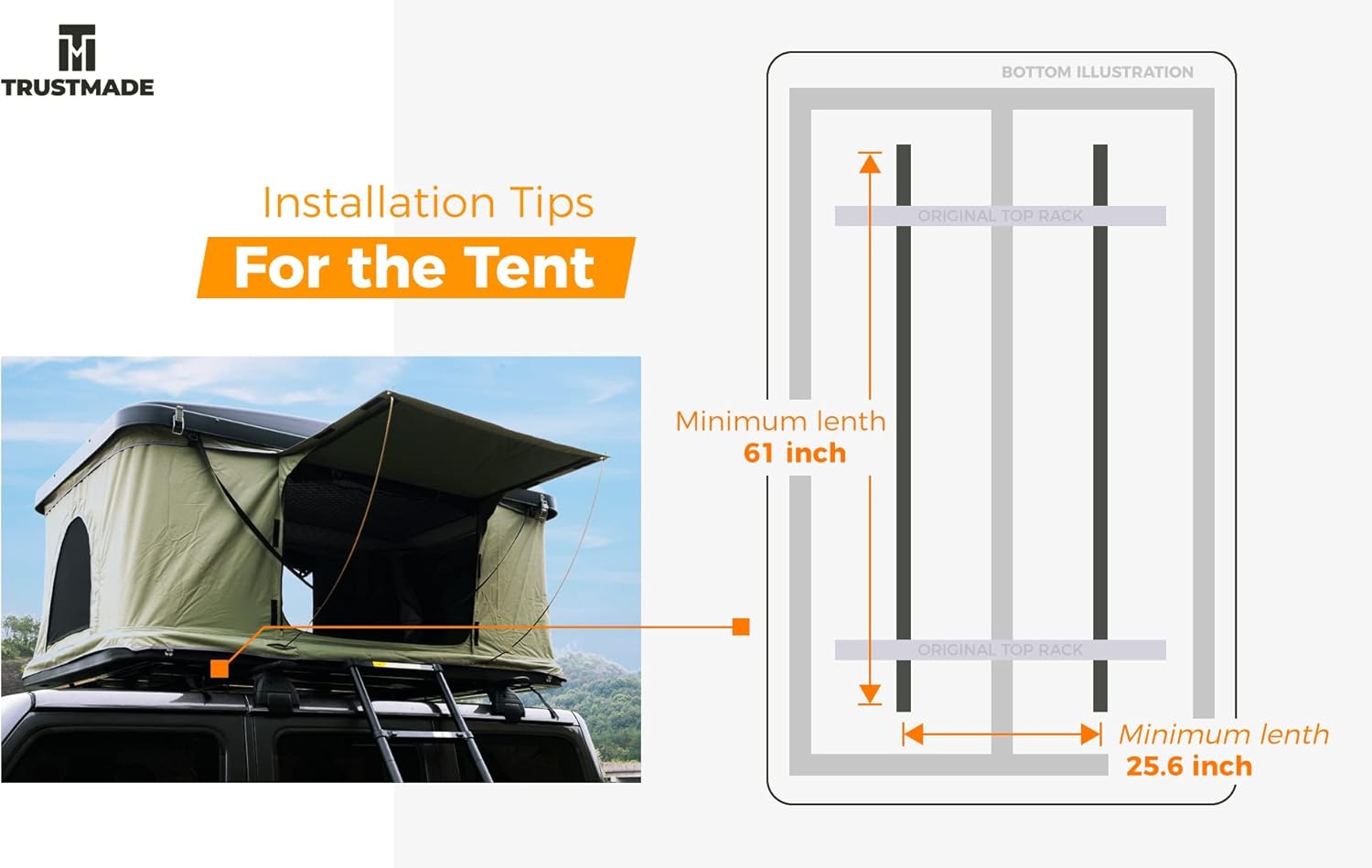 Trustmade Nomad Hardshell Rooftop Tent - Black/Green