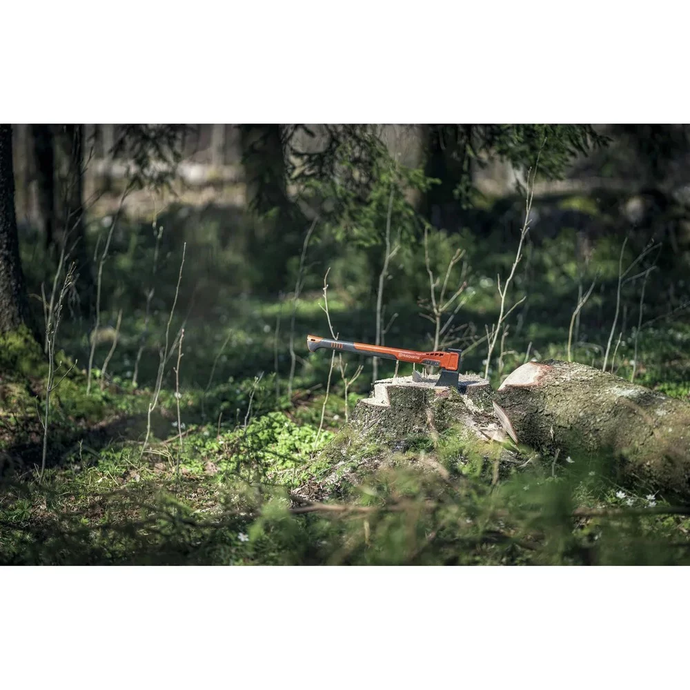 Husqvarna 24 Inch Steel Non-Stick Multipurpose Wood Utility Axe, Orange