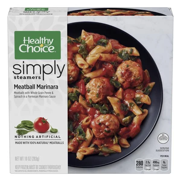 Healthy Choice Meals Variety Pack - Healthy Choice Meatball Marinara - Beef Teriyaki and Pineapple Chicken - 3 Boxes of Each, Total 9