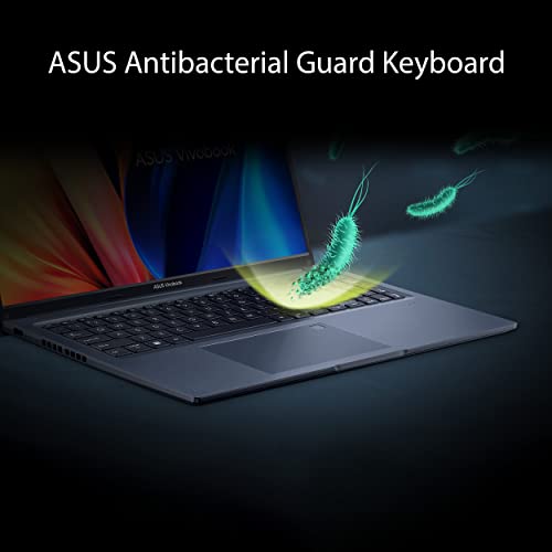 ASUS VivoBook 16X Laptop, 16” WUXGA (1920 x 1200) 16:10 Display, AMD Ryzen 5 5600H CPU, AMD Radeon™ Vega 7 Graphics, 8GB RAM, 512GB SSD, Fingerprint Sensor, Windows 11 Home, Quiet Blue, M1603QA-DS52