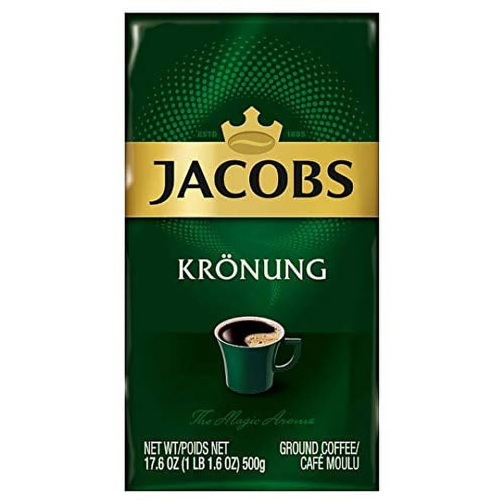 Jacobs Kronung Ground Coffee 500 Gram / 17.6 Ounce (Pack of 3)