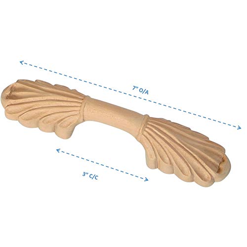 Cabinet Unfinished Wood Pulls 3” Inch Center to Center 7