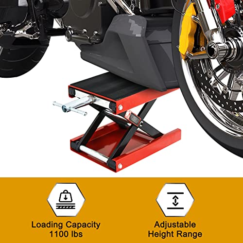 ZENY 1100 LB Wide Deck Motorcycle Center Scissor Lift Jack Repair Hoist Stand Bikes ATVs,Motorcycle Dirt Bike Scooter Crank Stand