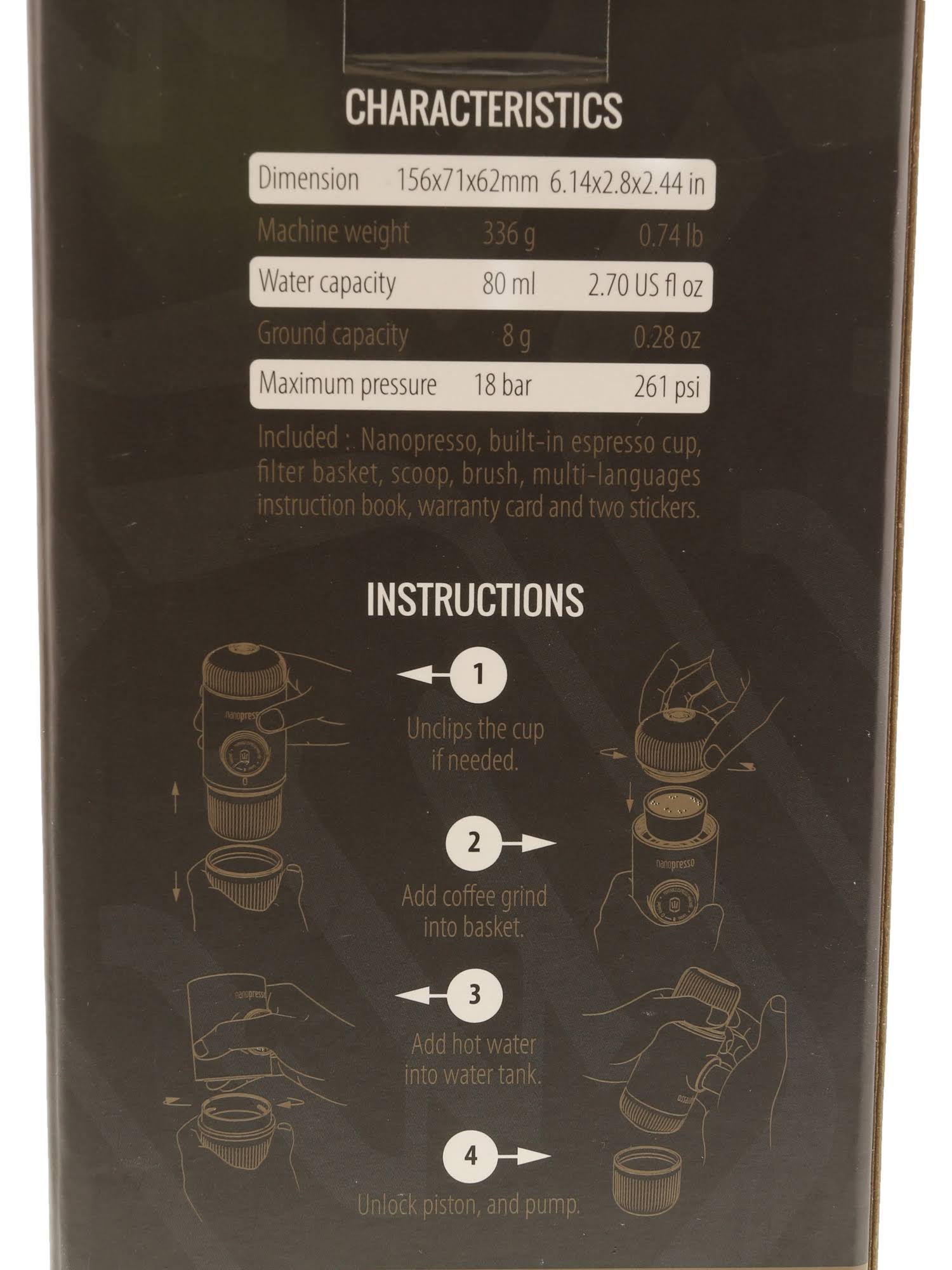 Wacaco Nanopresso Portable Espresso Maker