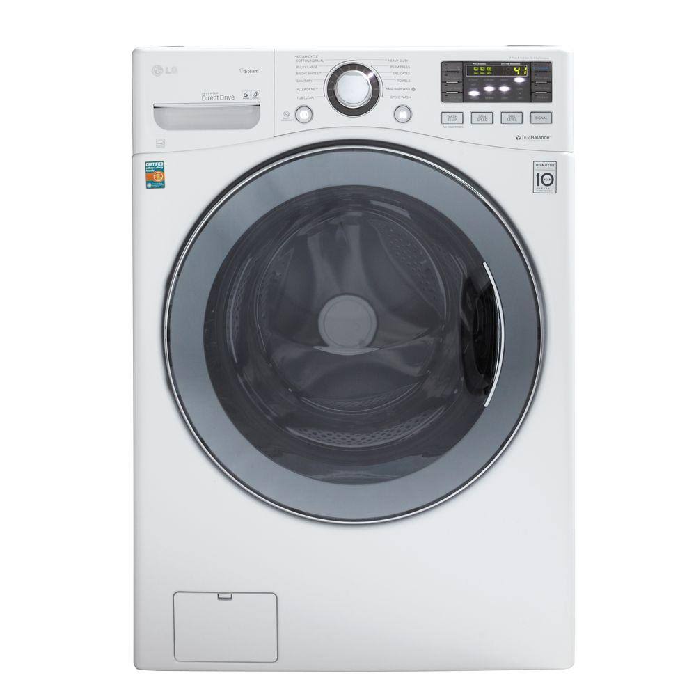 LG WM3470HWA TurboWash 4.0 Cu. ft. White Stackable with Steam Cycle Front Load Washer - Energy Star