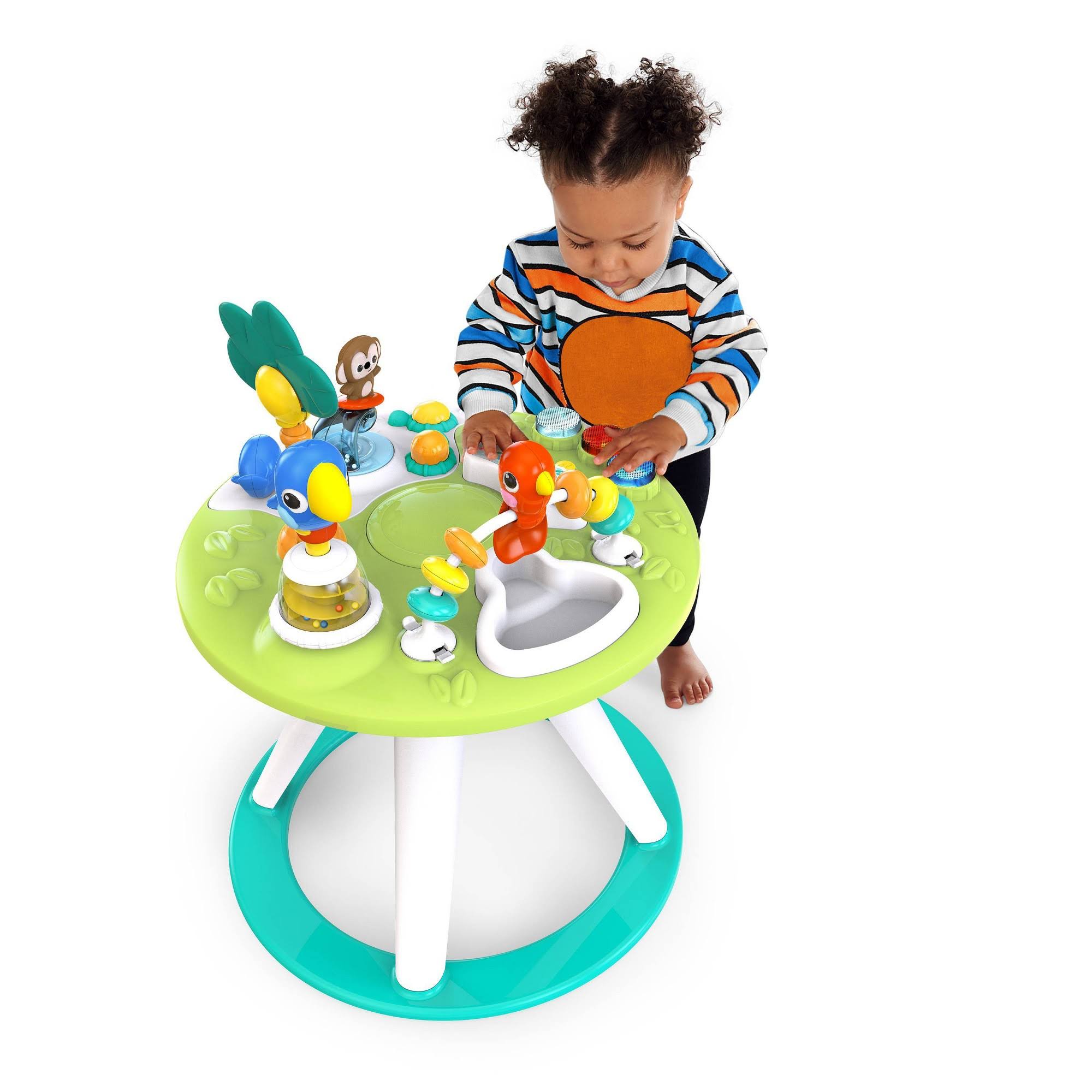 Bright Starts Around We Go 2-in-1 Walk-Around Activity Center u0026 Table, Tropic Cool