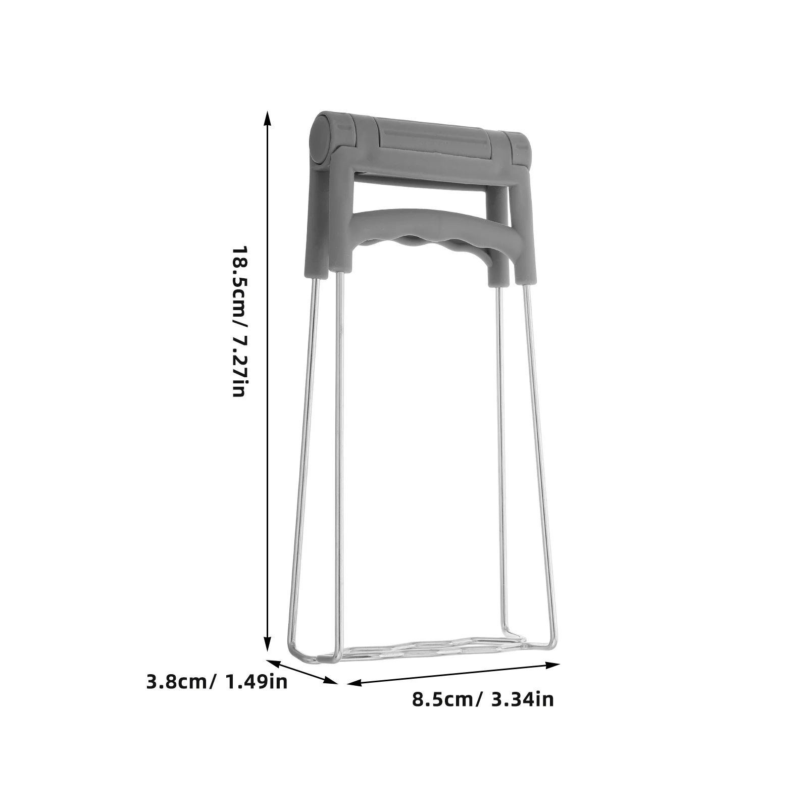 unbranded  Kitchen Retriever Tongs Stainless Steel Plate Bowls Gripper Grey