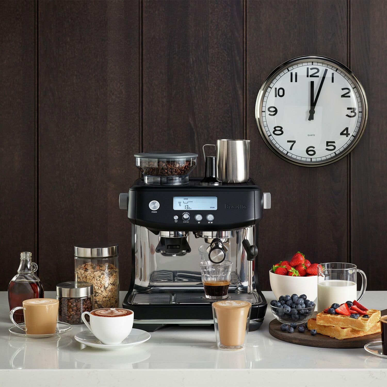 Breville Barista Pro Espresso Machine, Black Stainless