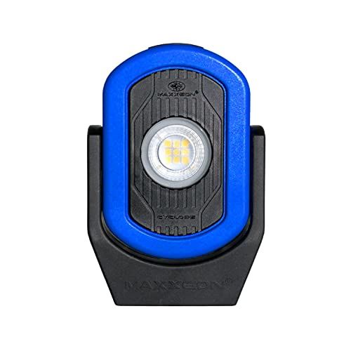 MAXXEON Cyclops 720 Lumens LED Rechargeable Work Light, Mechanic Light, Magnetic Base, 360 Degree Rotation Swivel Light, with a Lumintrail Wall Plug
