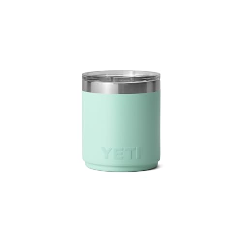 YETI Rambler Lowball, Vacuum Insulated Stainless Steel Stackable Lowball with MagSlider Lid, Stainless Steel, 10 oz (296 ml)