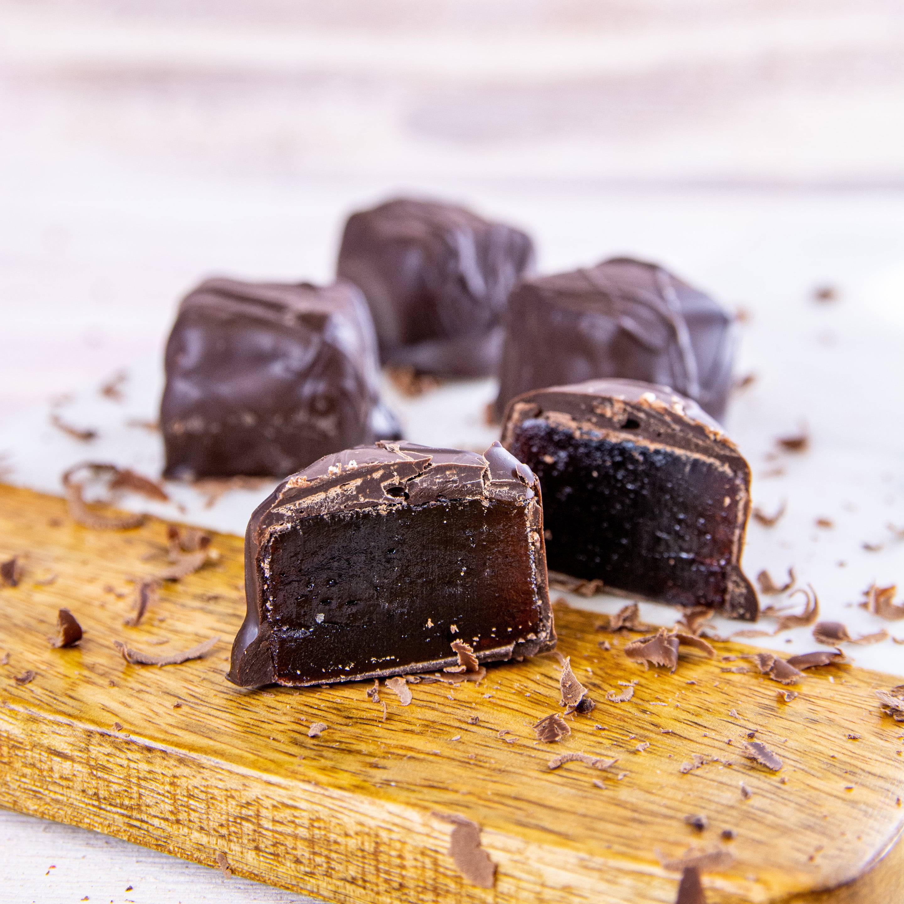 Wockenfuss Candies Raspberry Jellies, Dark Chocolate - 1lb