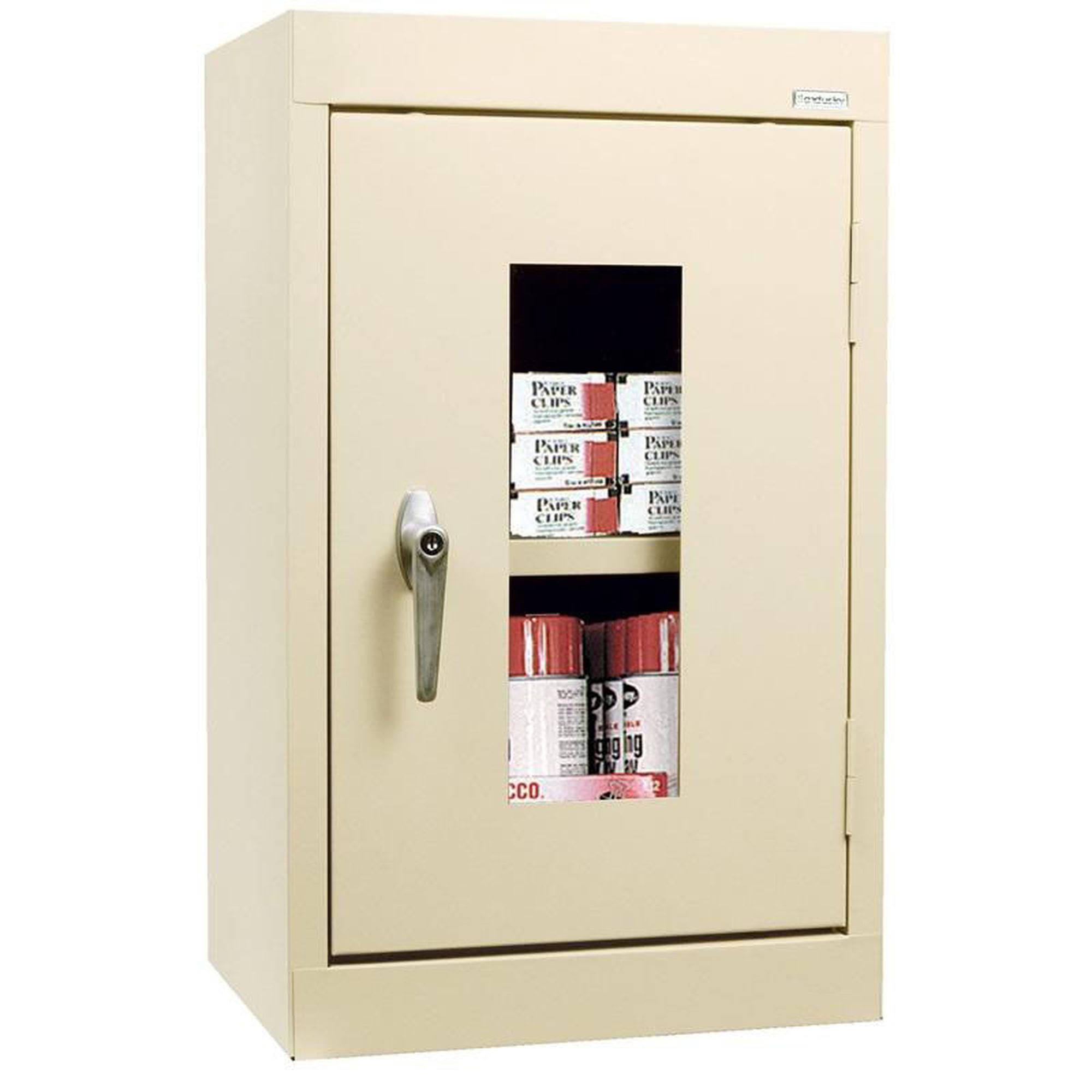 Sandusky Clear View Wall Cabinet 26in.H x 30In.W x 12In.D Putty