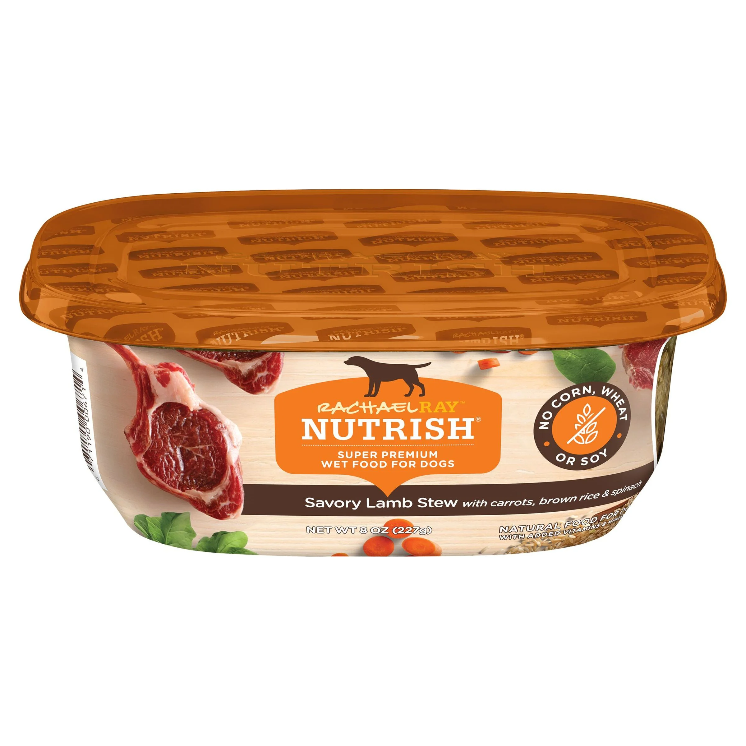 Rachael Ray Nutrish Natural Premium Wet Dog Food, Savory Lamb Stew, 8 Oz. Tub (Pack Of 8)