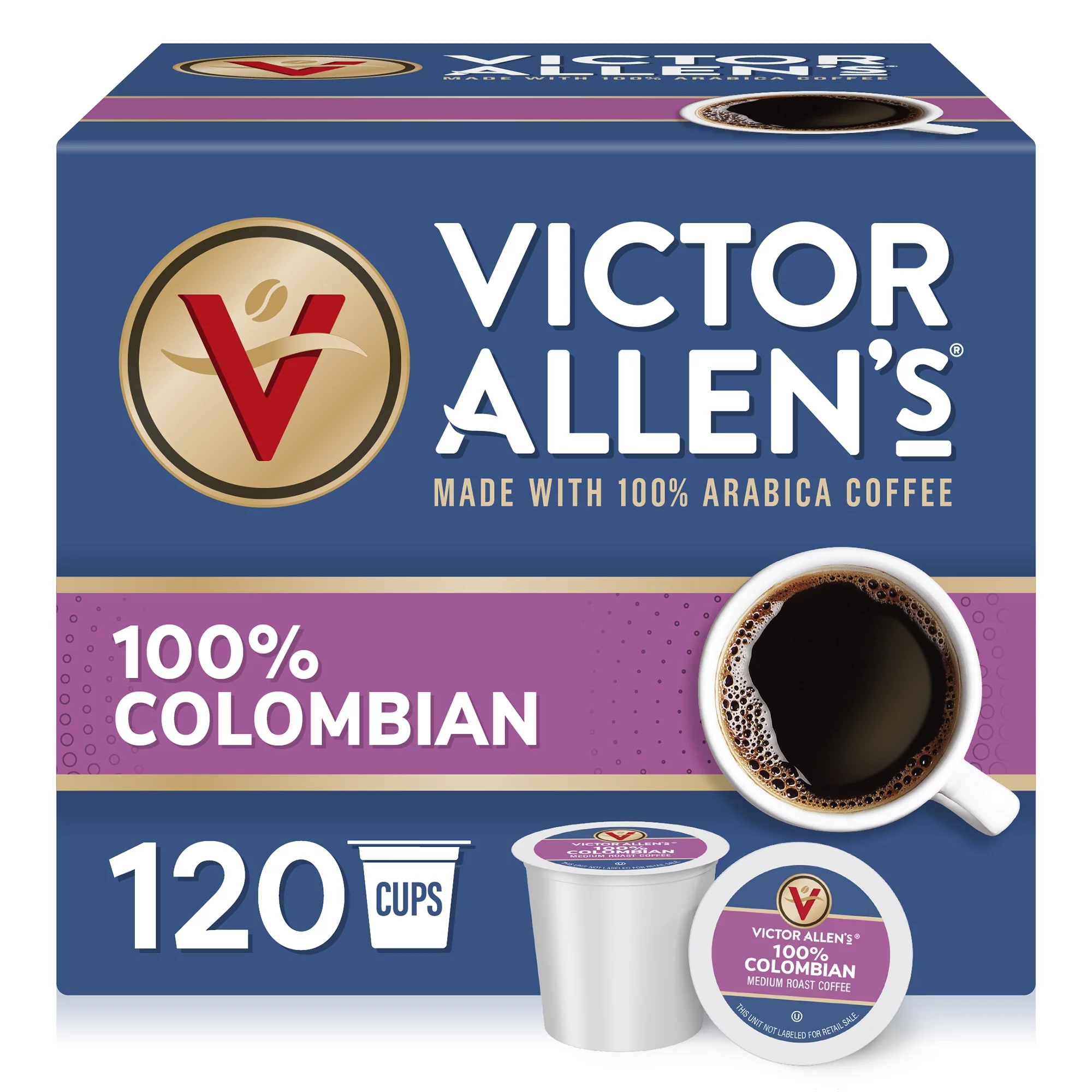 100% Colombian Coffee, Single Serve Coffee Pods for Keurig K-Cup Brewers