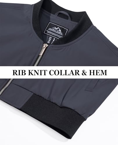 MAGCOMSEN Men's Bomber Jacket Lightweight Jacket Full Zip Light Windbreaker Casual Stylish Golf Jackets