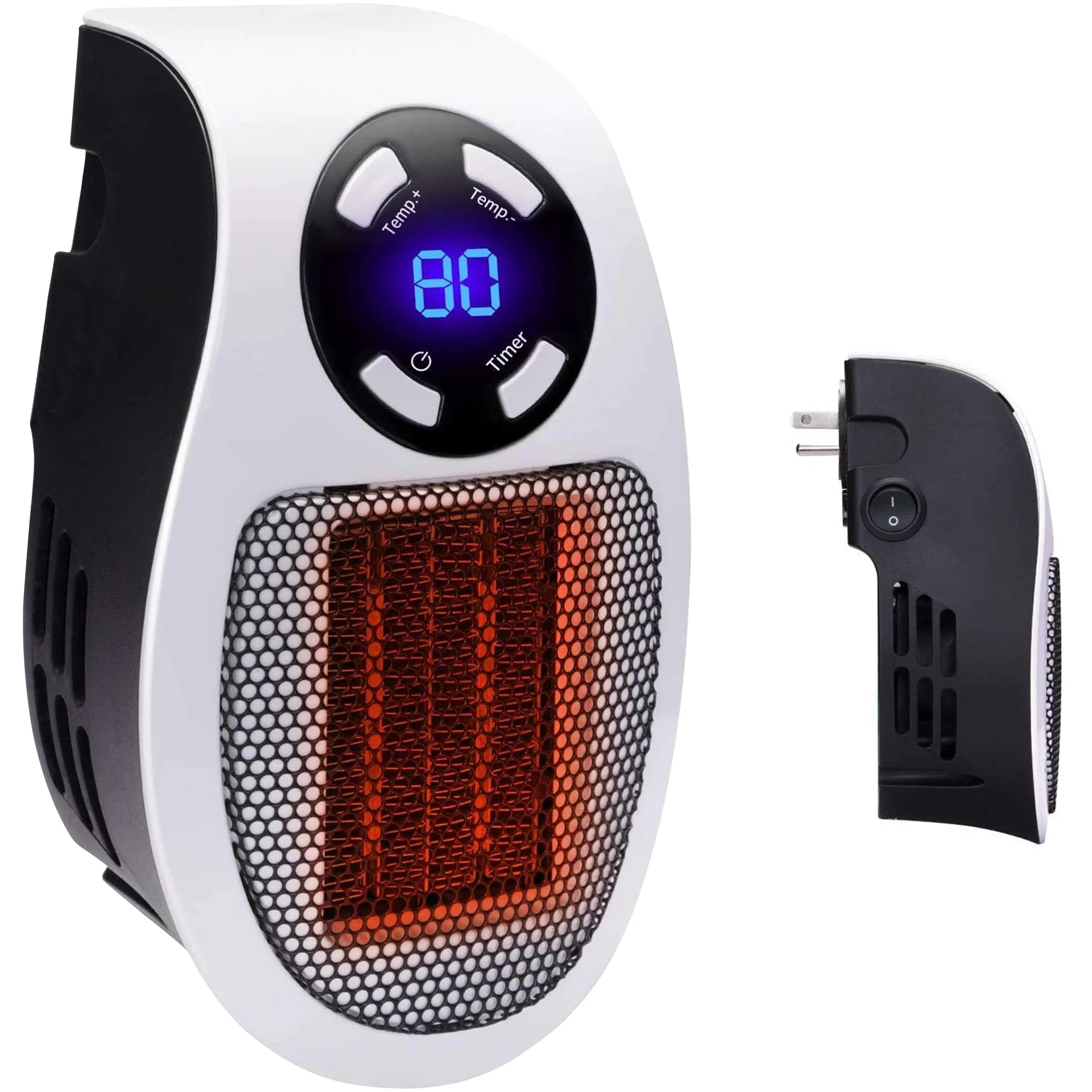 Wall Space Heater 350W Portable Electric Heater with Programmable Adjustable Thermostat, Overheat Protection, Precise LED Display, Passed UL and CSA Certification Safe Heater for Office Dorm Room