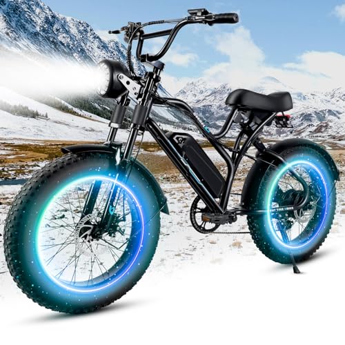 Fat Tire Electric Bike for Adults,1500W 32 Mph Top Speed Motorcycle Design Ebike, 48v 15.6AH 25-50 miles Long Range E Bike for Men and Women,All Terrain Motorbikes 20x4