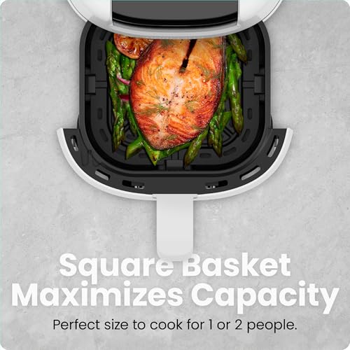 CHEFMAN 2 Qt Mini Air Fryer – Digital Space-Saving Compact Air Fryer with Nonstick and Dishwasher Safe Basket, Quick & Easy Meals in Minutes, Features Digital Timer and Shake Reminder – Black