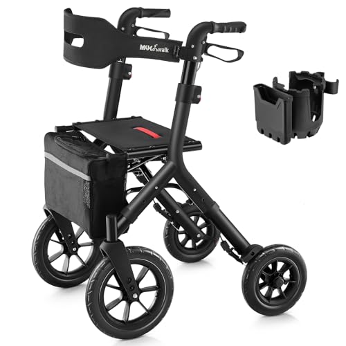 Rollator Walker with Seat, Tall Walkers for Seniors, 12