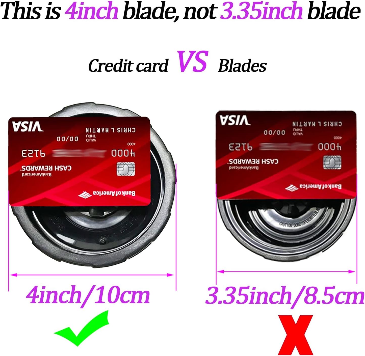 [Upgrade] Replacement 6-Fins Female Blender Blade Parts Compatible with Ninja Auto iQ Blenders. [4Inch Female Fins ONLY]