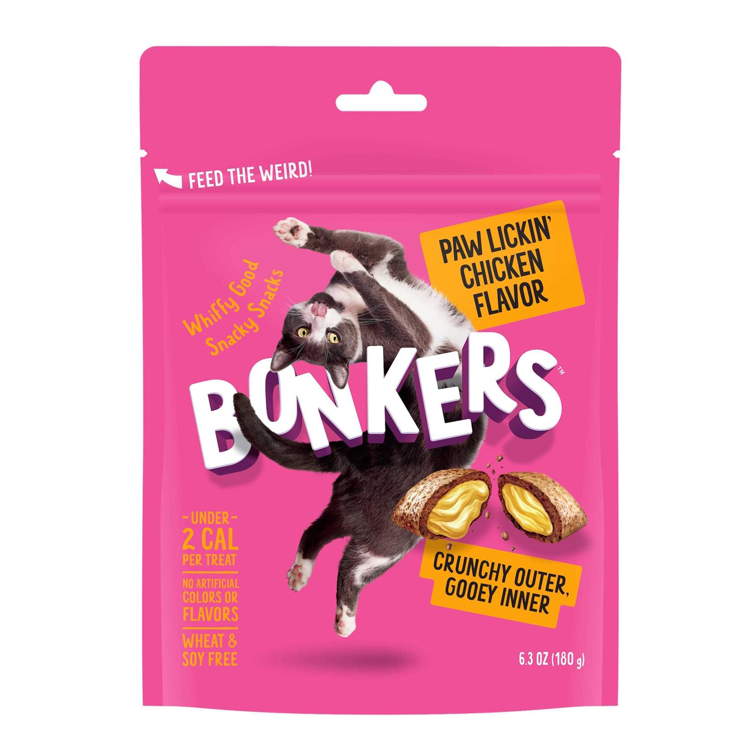 Bonkers Paw Lickin Chicken Crunchy Cat Treats - Pet Supplies online store