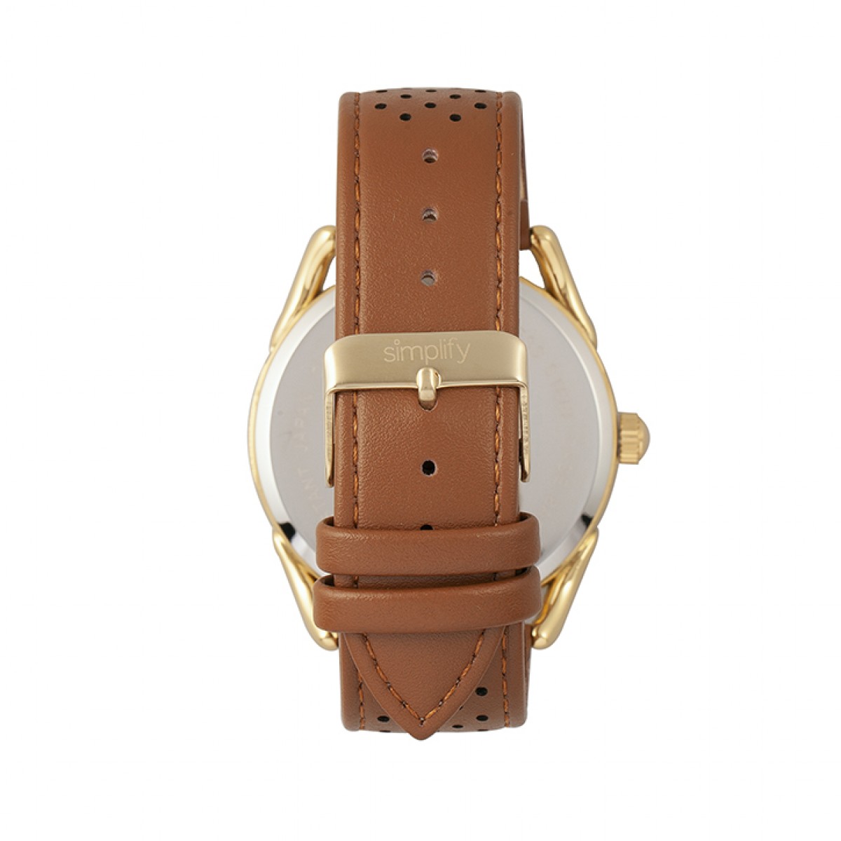 The 5900 Leather-Band Watch - Gold/Camel