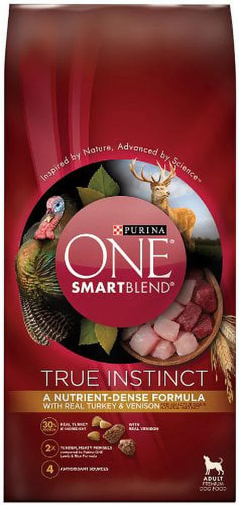 Purina ONE SmartBlend True Instinct Turkey and Venison Formula Dry Dog Food, NEW - Curated Treasures Market