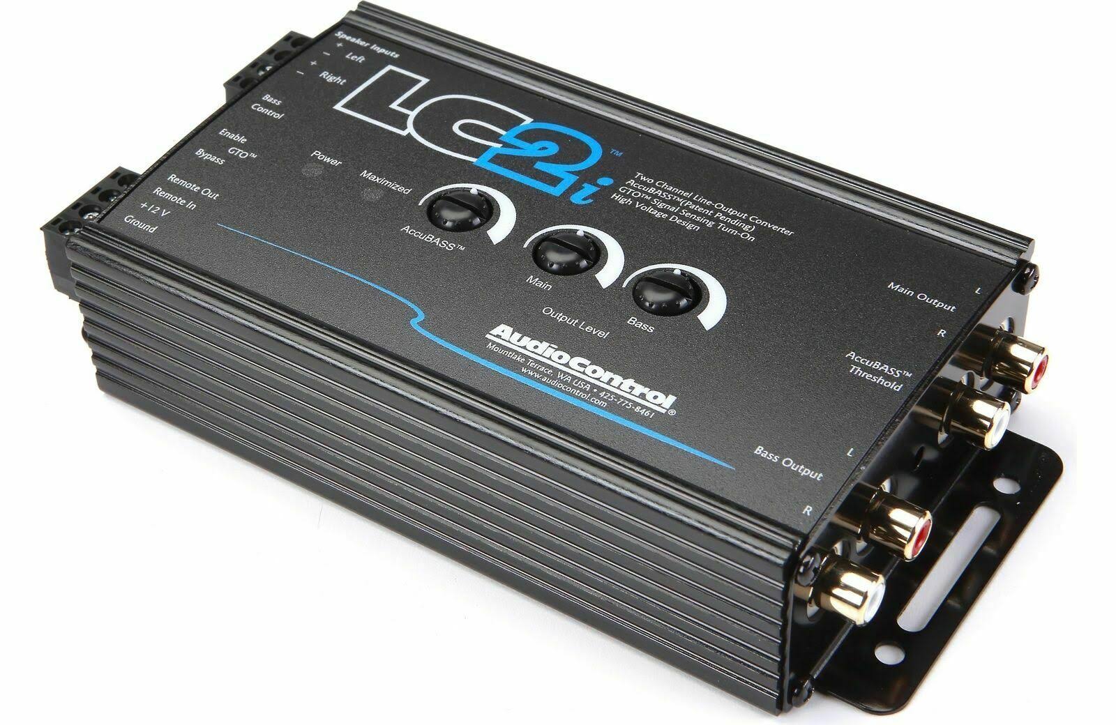 AudioControl LC2i Line-output Converter W Accubass u0026 Subwoofer Control 2 Channel