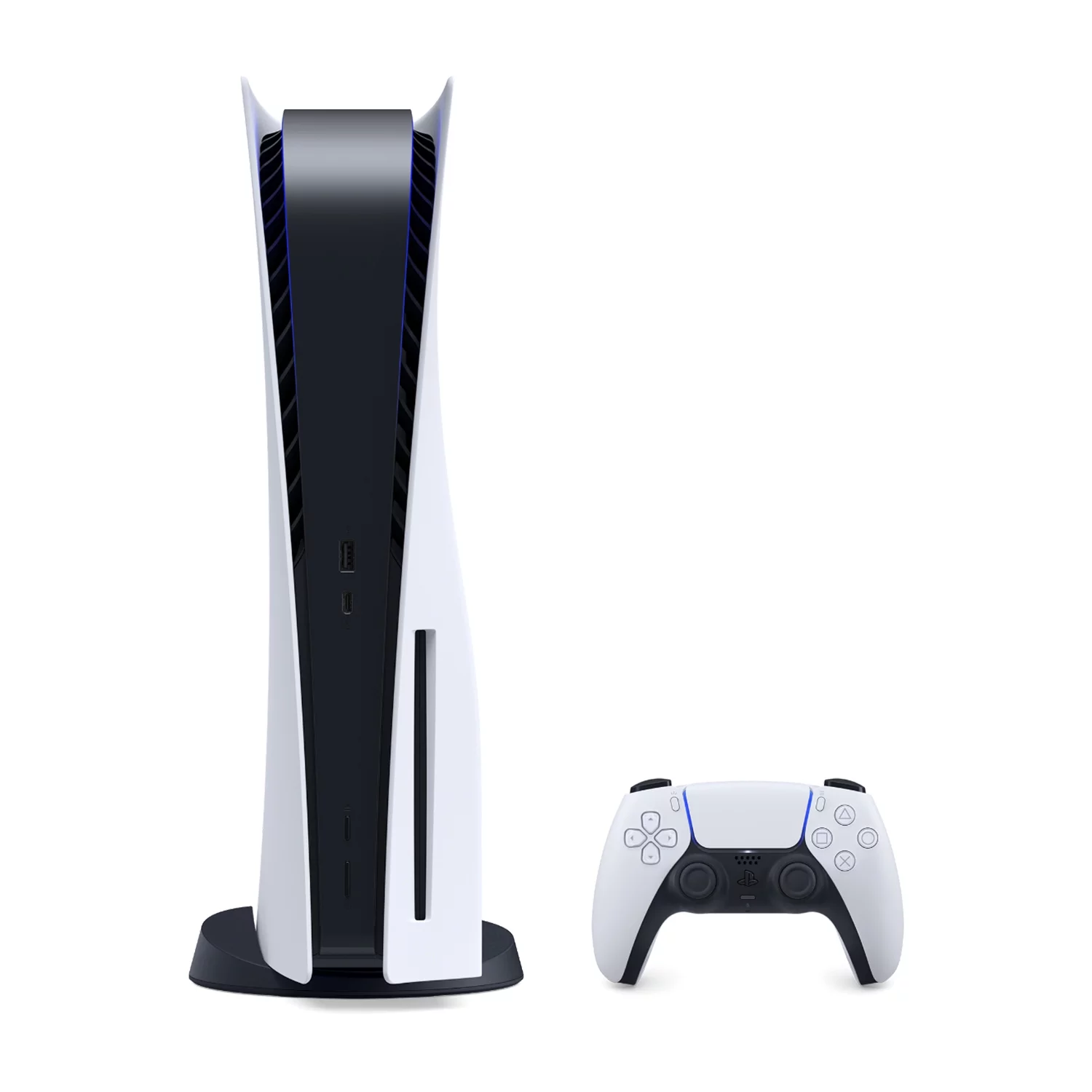 Sony PlayStation 5 Disc Version PS5 Gaming Console, AMD Ryzen Zen 8 Cores CPU 825GB PCIe Gen 4 NVNe SSD with Wireless Controller - Original White