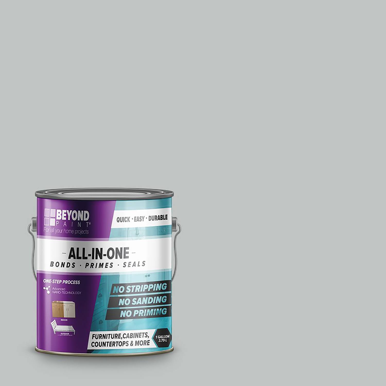 Beyond Paint BP23 All-in-One Refinishing Paint, Soft Gray, 1 Gallon