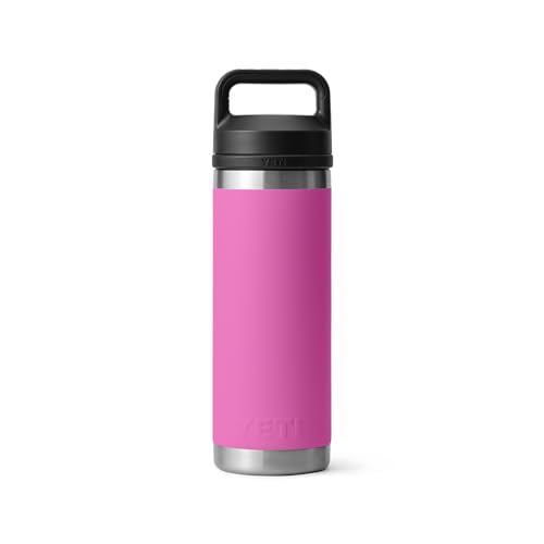 YETI Rambler 18 oz Bottle, Vacuum Insulated, Stainless Steel with Chug Cap, Sandstone Pink
