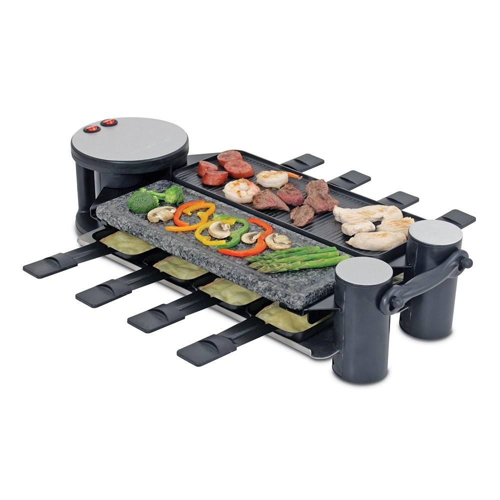 Swissmar KF-77073 Swivel 8-Person Raclette with Granite Stone and Cast Aluminum