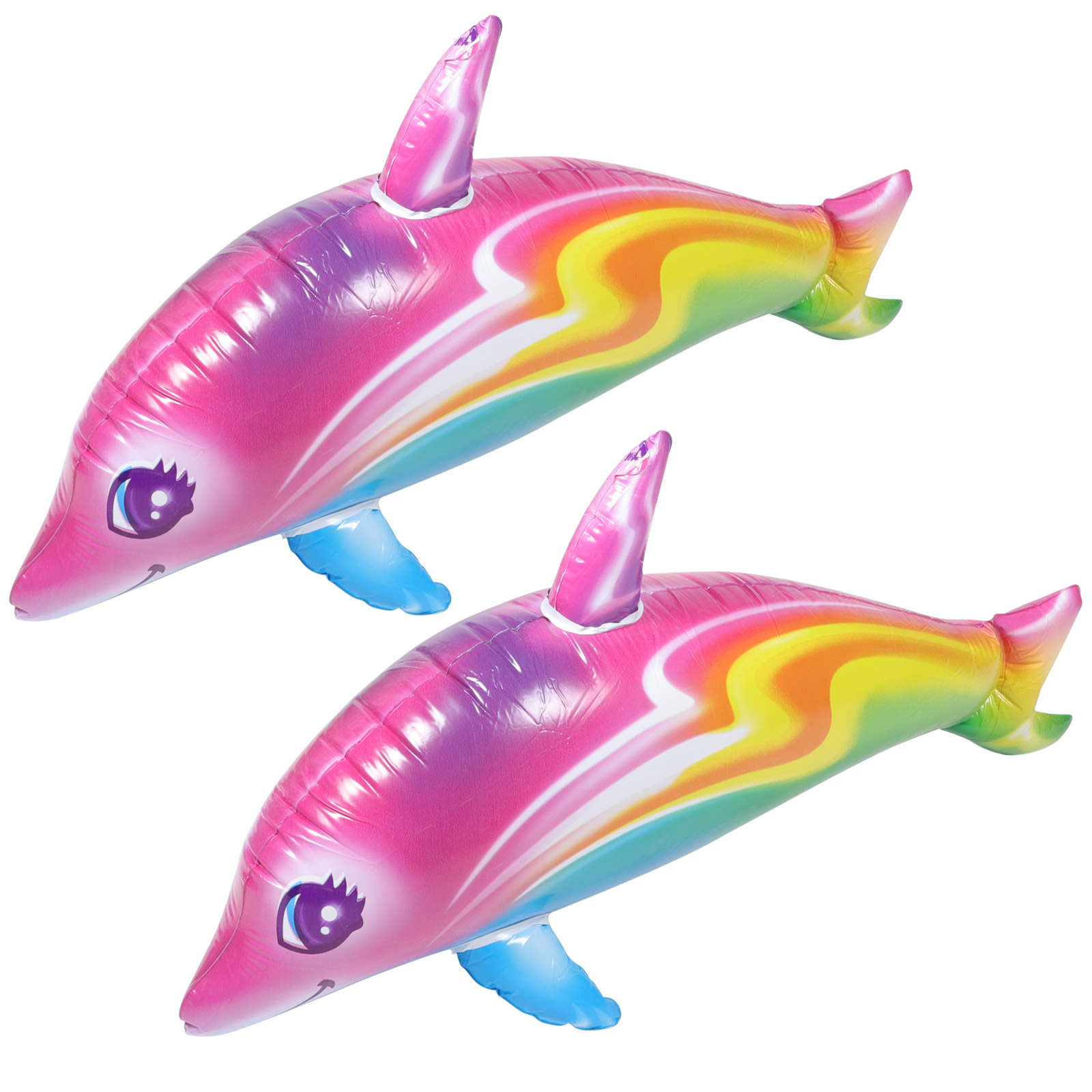 Inflatable Dolphin Toy Foil Mermaid Balloon Children Toys for Kids Large Pool Party Pvc 2 Pcs
