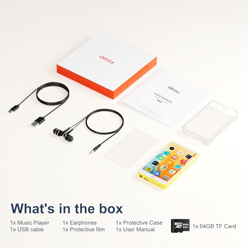 80GB MP3 Player with Bluetooth and WiFi, Mp3 & Mp4 Music Player with Spotify, Amazon Music, Deezer, Audible, Browser, 4.0