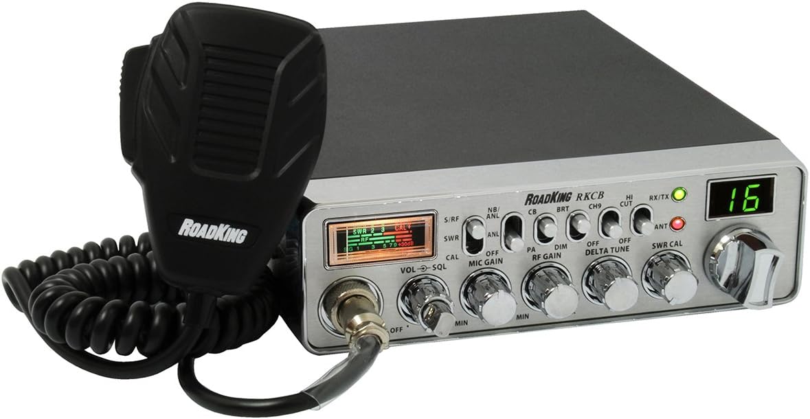 RoadKing RKCBCLASSIC 40 Channel Classic CB Radio with Large Digital Display and Illuminated SWR/RF Meter
