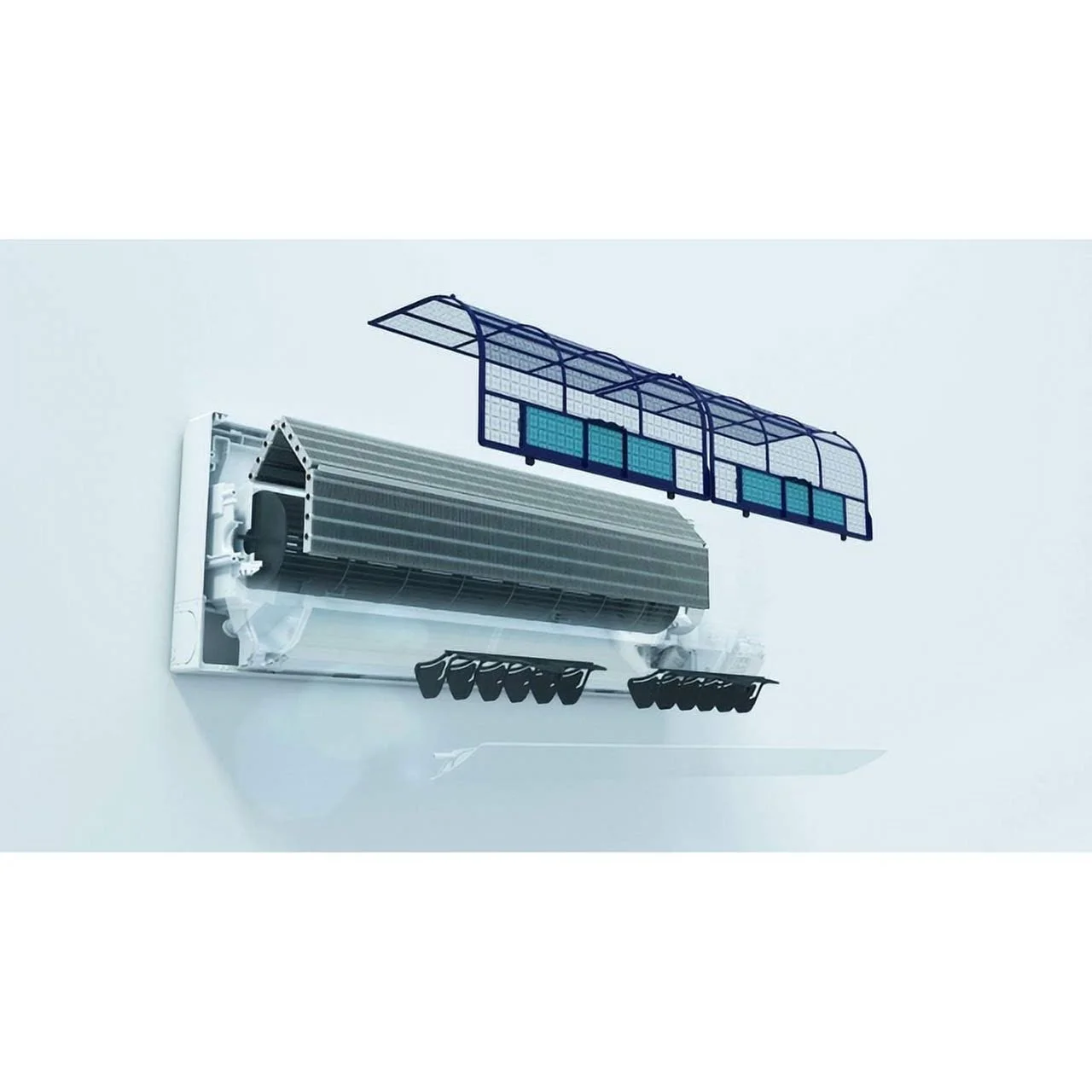 Mitsubishi M-Series 9000 BTU Wall Mounted Heat Pump Air Conditioning System - 17 SEER